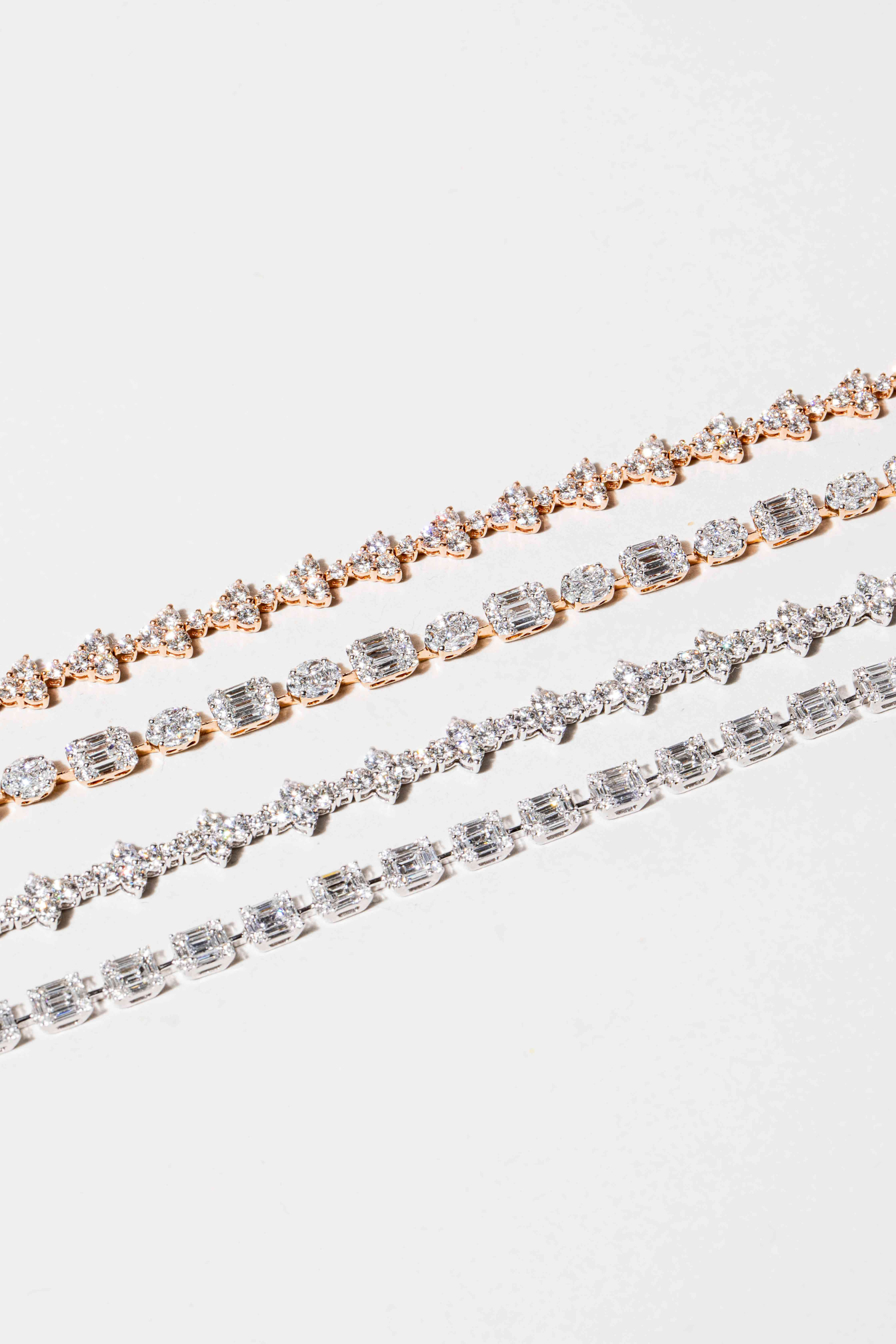 Oval and Square Diamond Illusion Bracelet