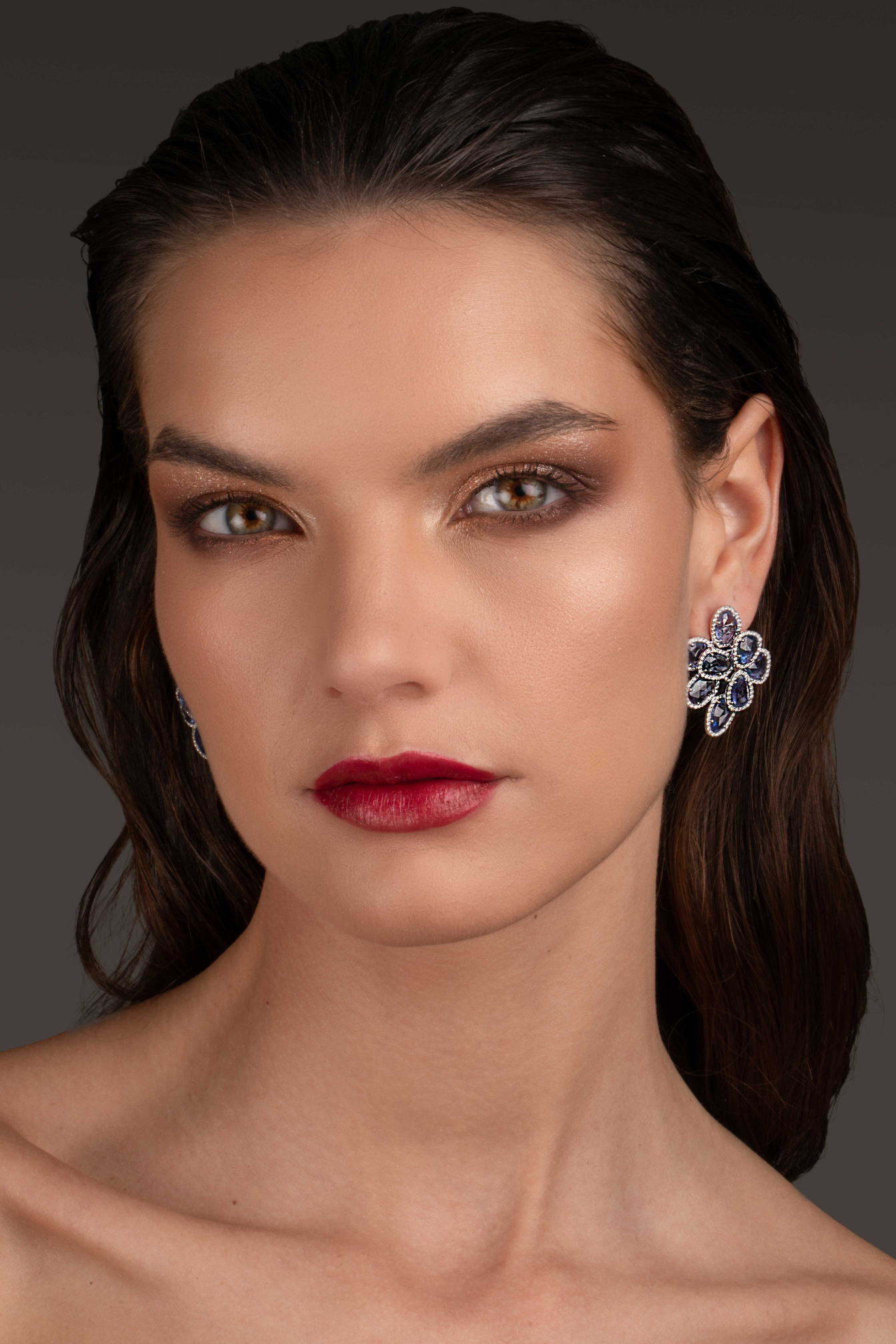 Sapphire Helium Earrings