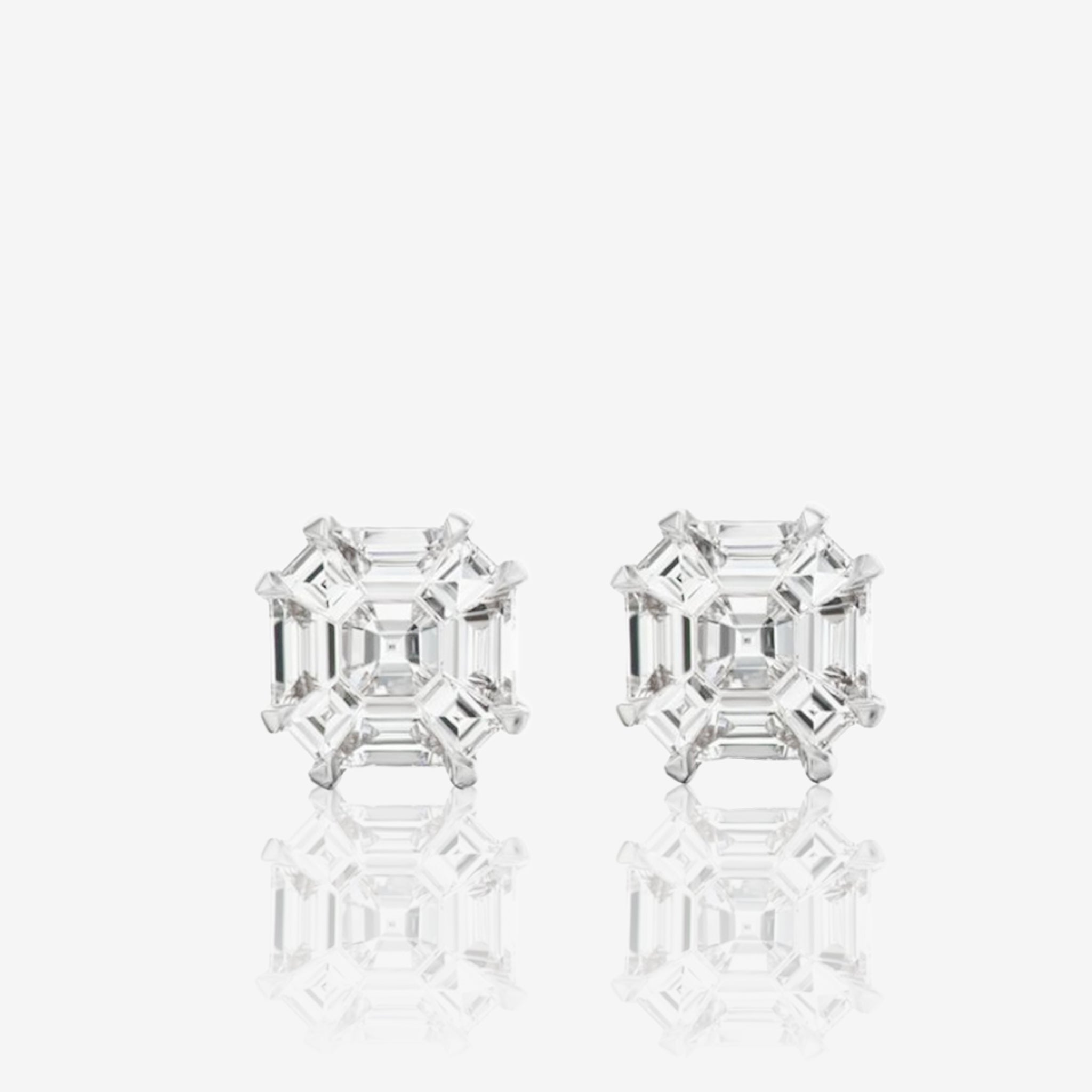 Asscher Stud Earrings
