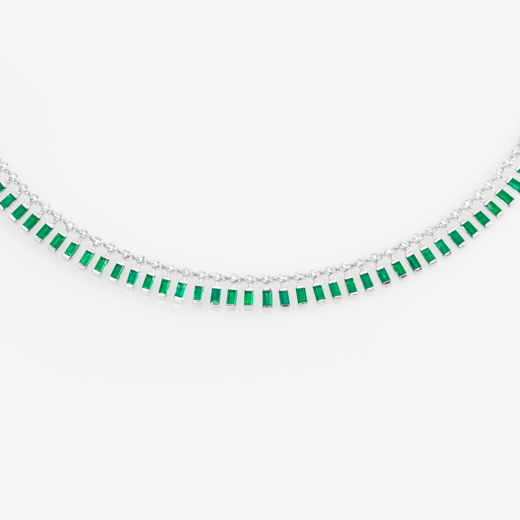 Emerald Baguette Necklace