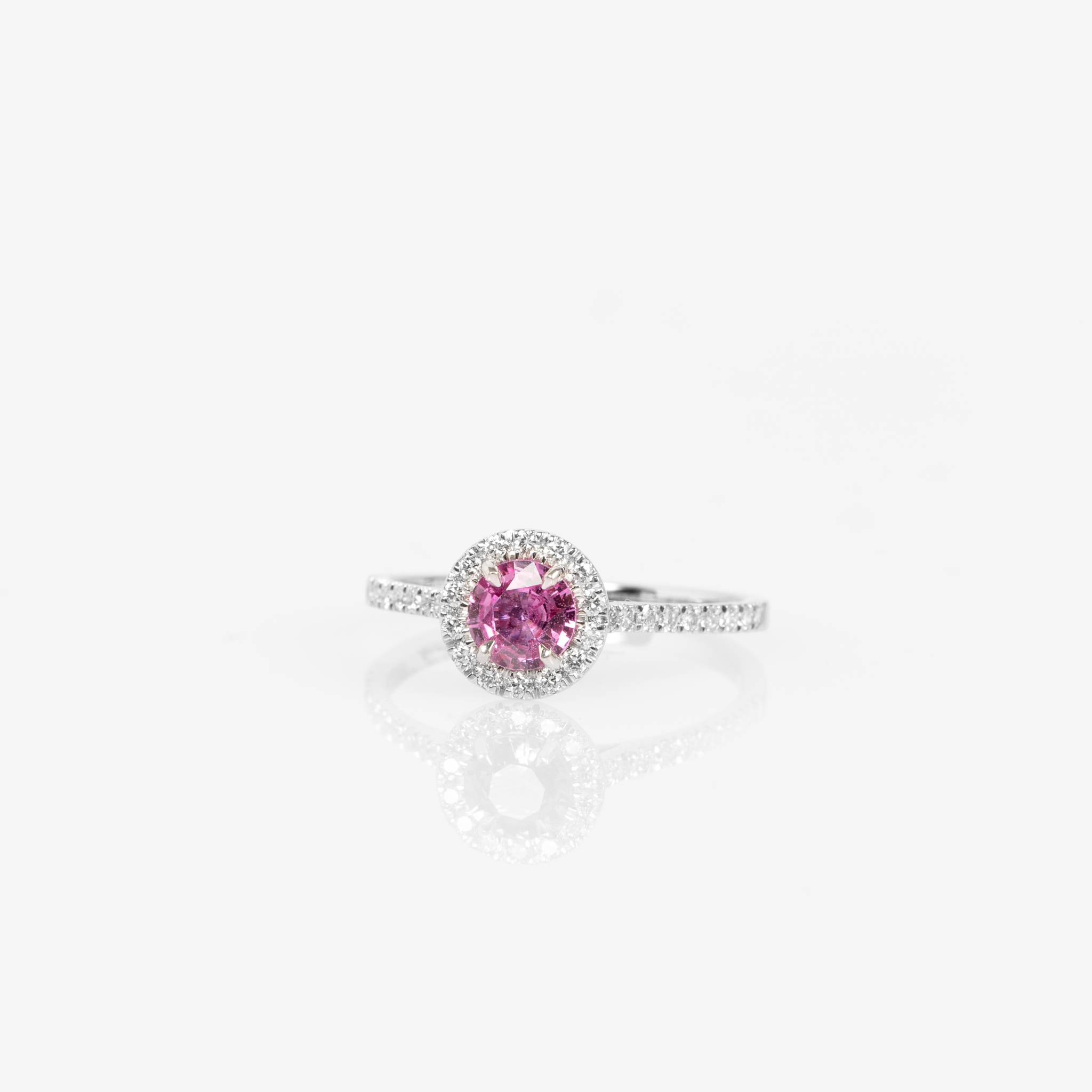 Gemstone Halo Ring