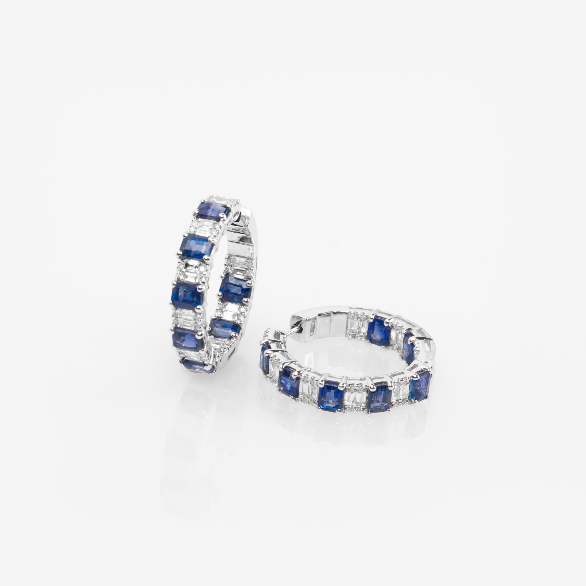 Sapphire Hoop Earrings