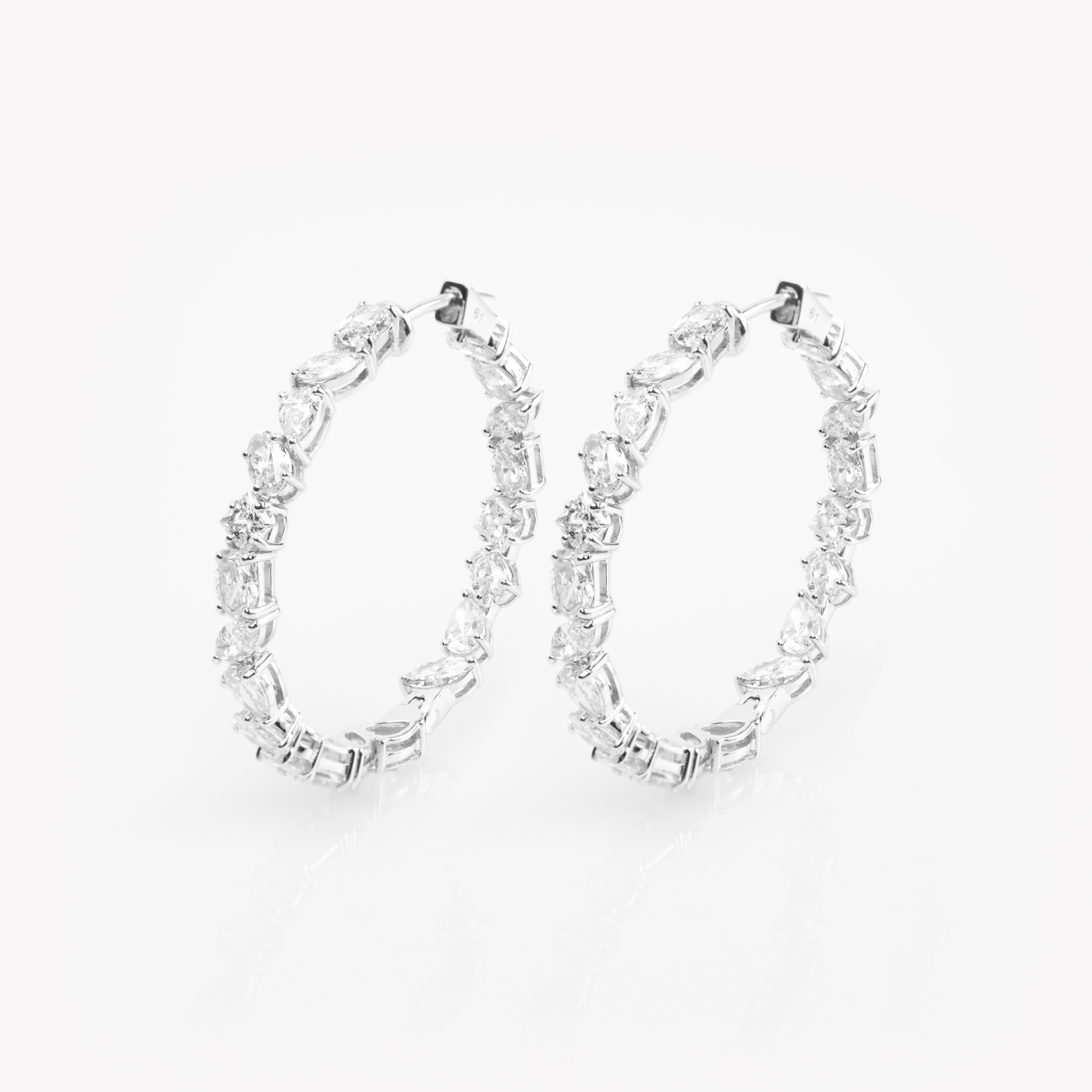 Mixed Shape Hoop Earrings