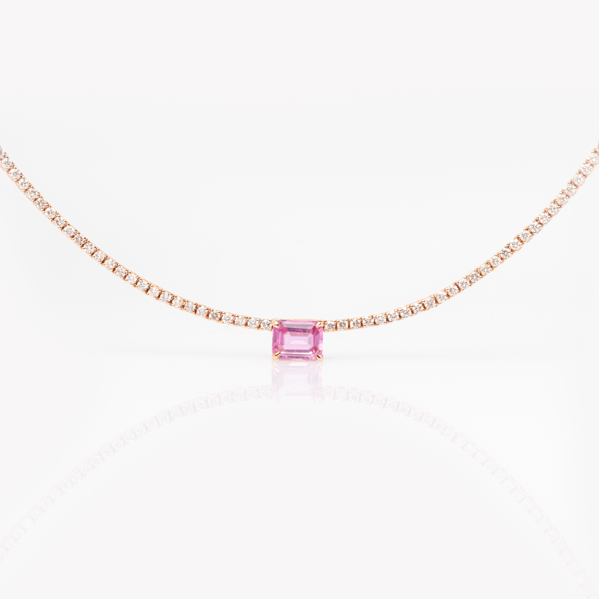 Pink Sapphire Necklace