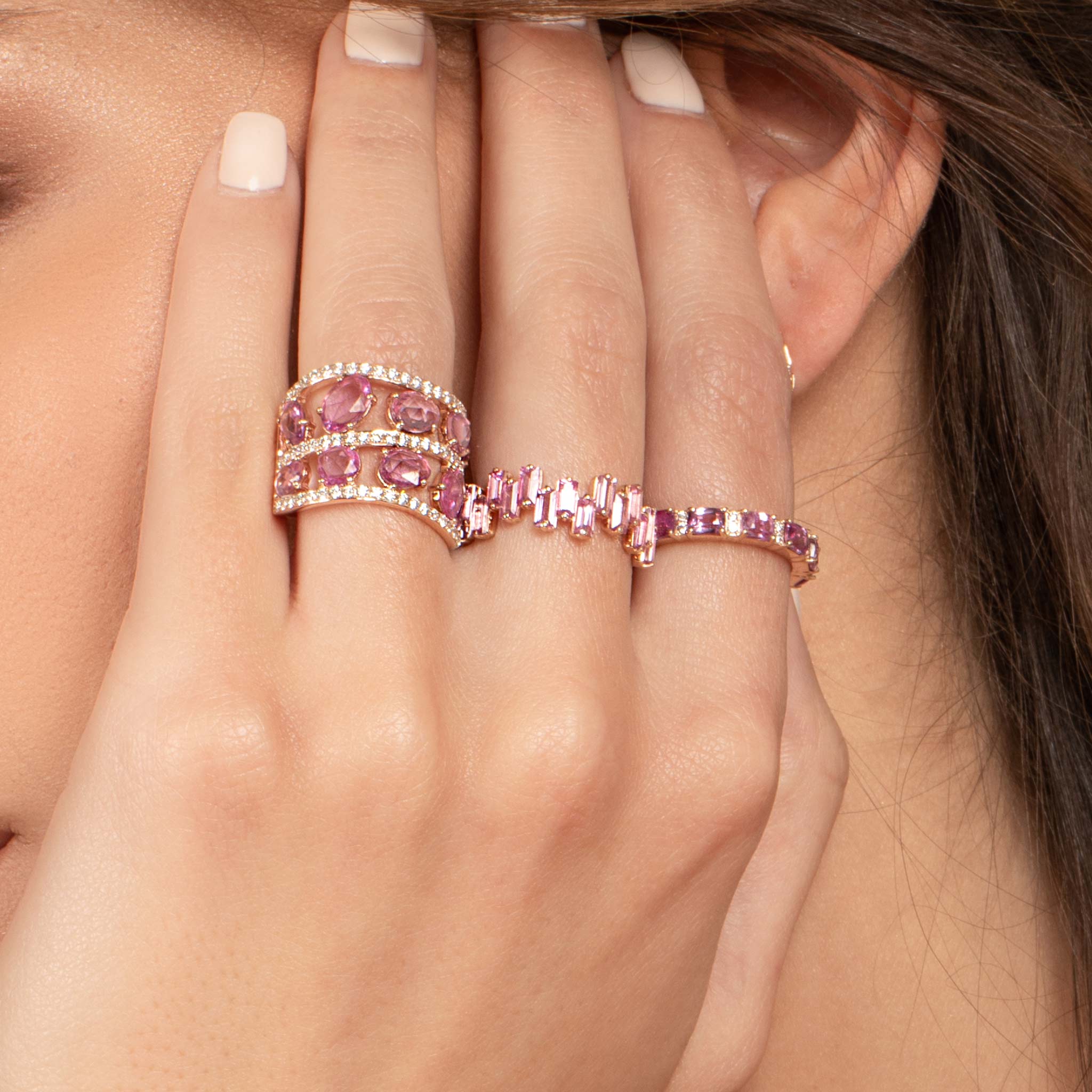Pink Sapphire Band