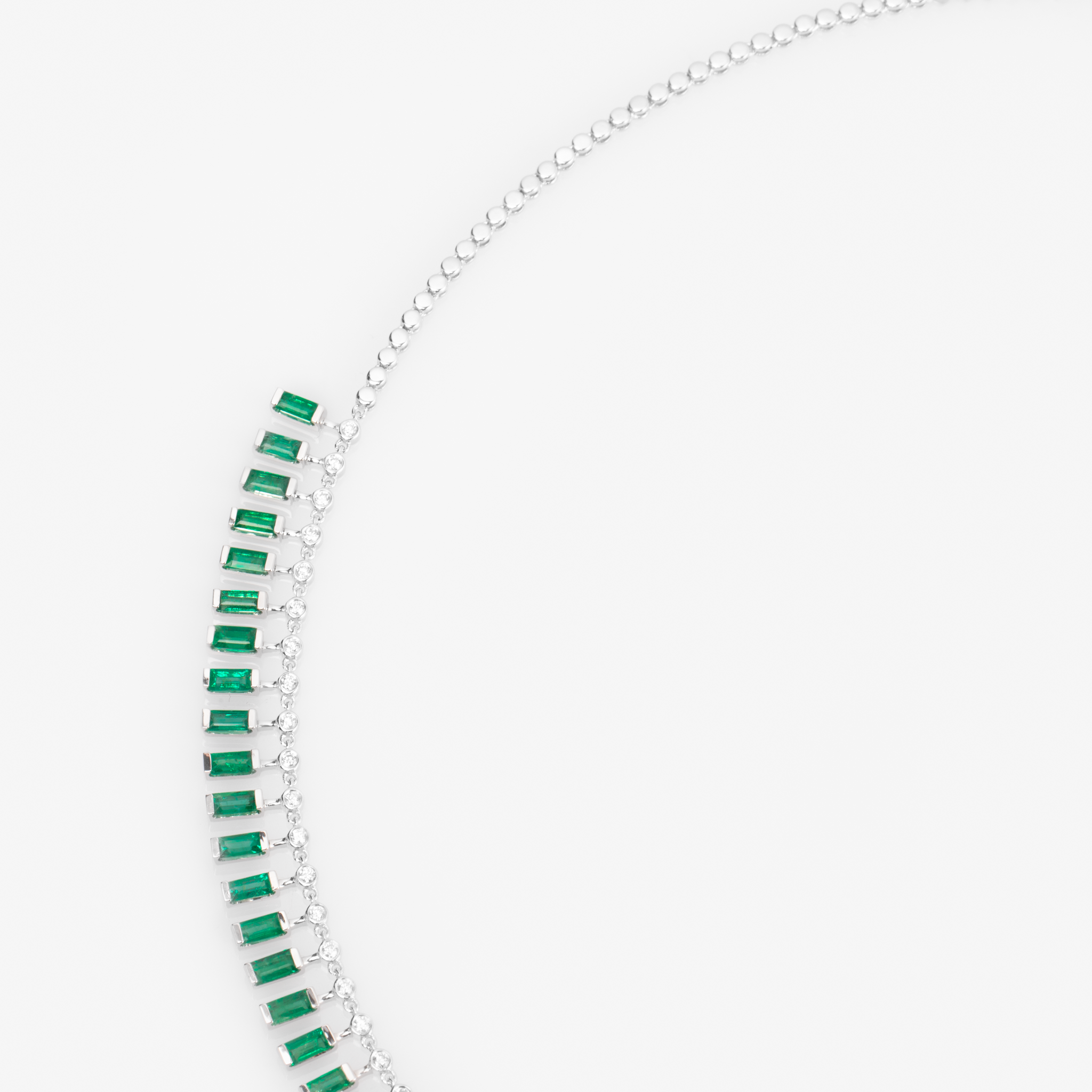 Emerald Baguette Necklace