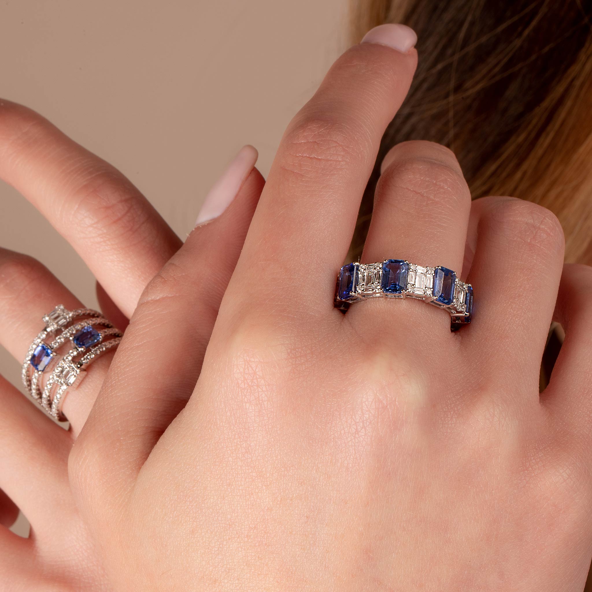 Diamond Illusion and Gemstone Band