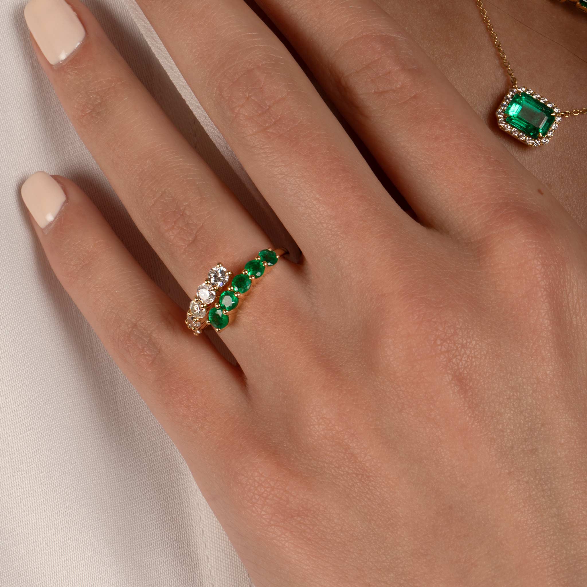 Emerald and Diamond Ring