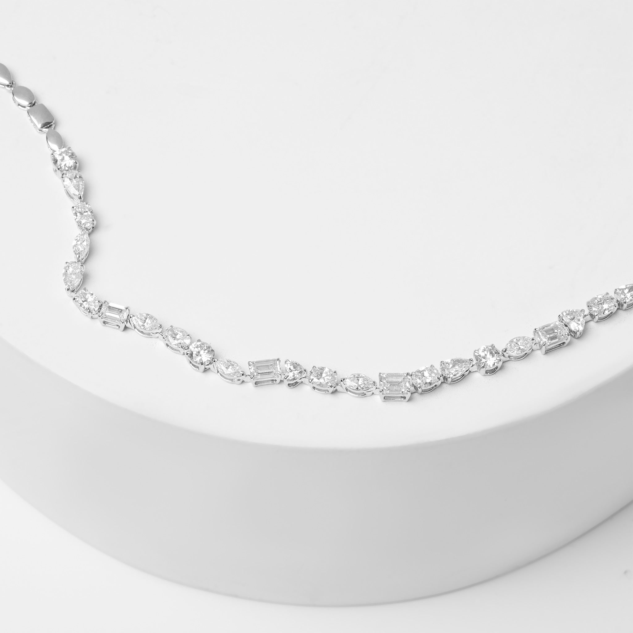 Mixed Shape Diamond Necklace