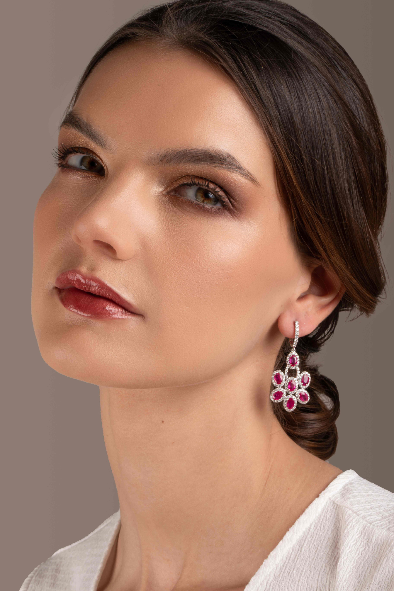 Ruby Blossom Earrings