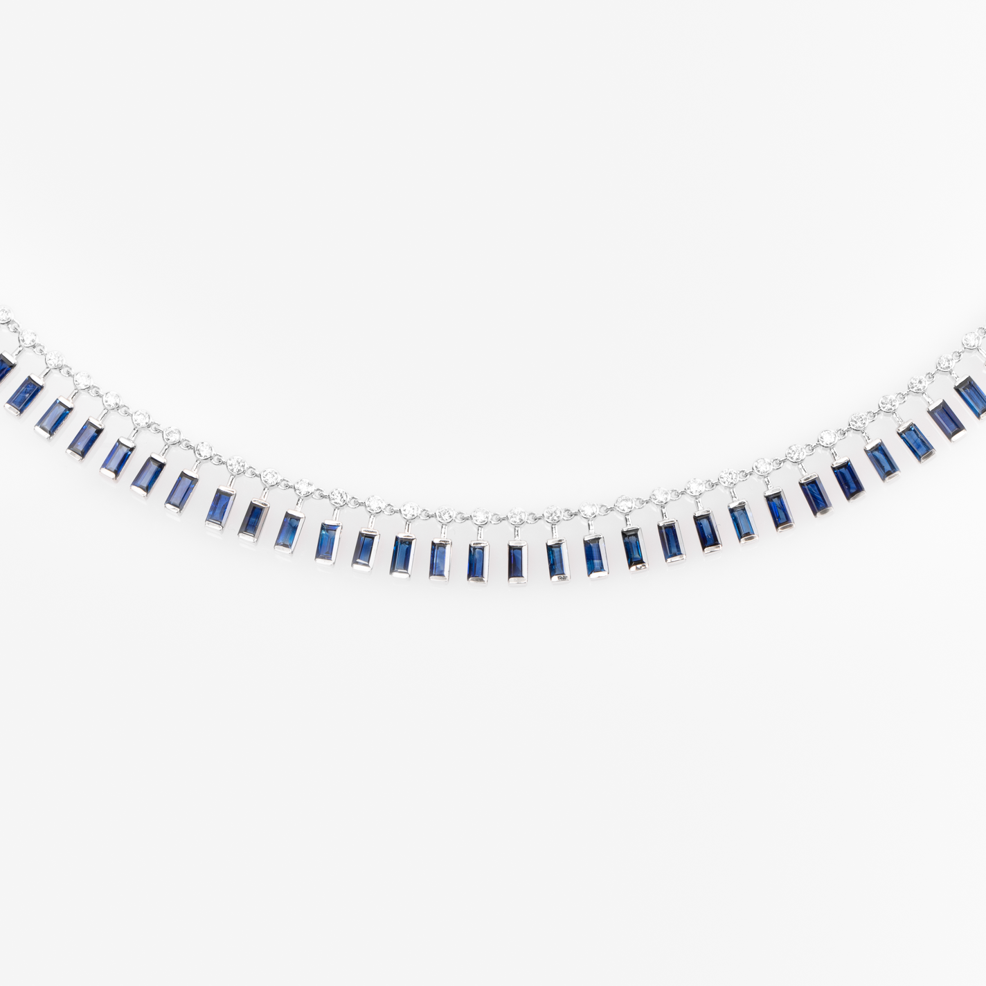 Sapphire Baguette Necklace