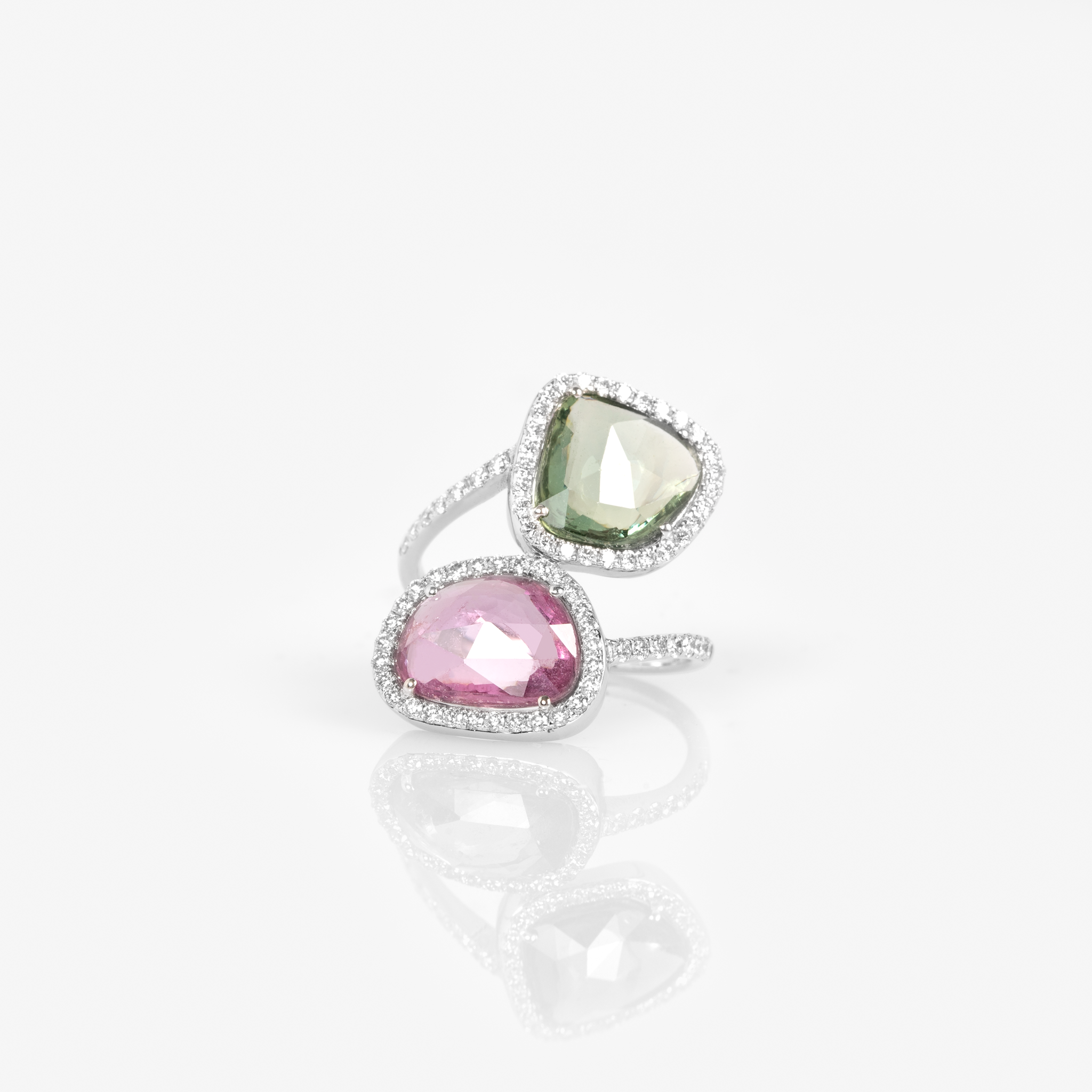 Rose Cut Green Sapphire Ring