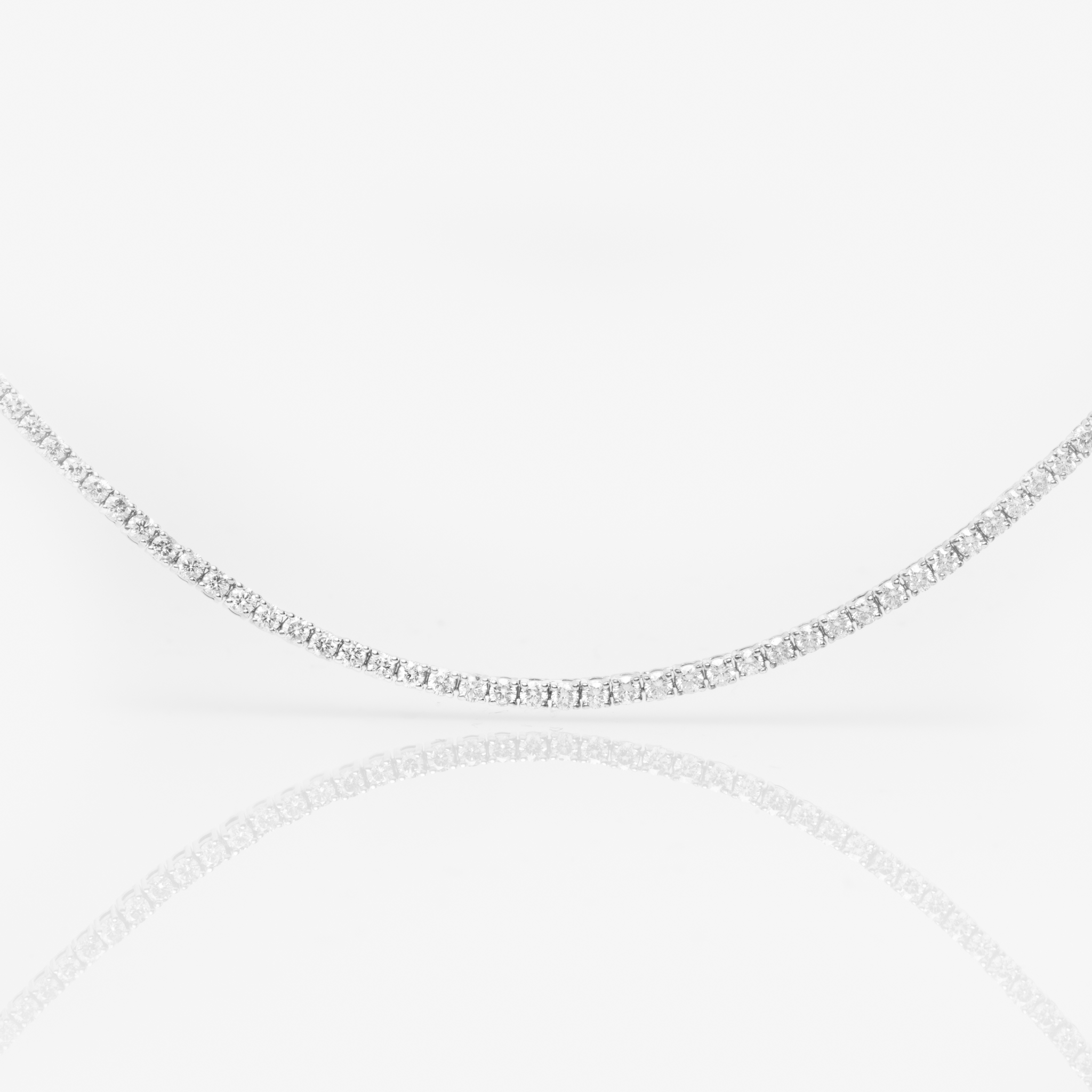 Large Diamond Tennis Necklace