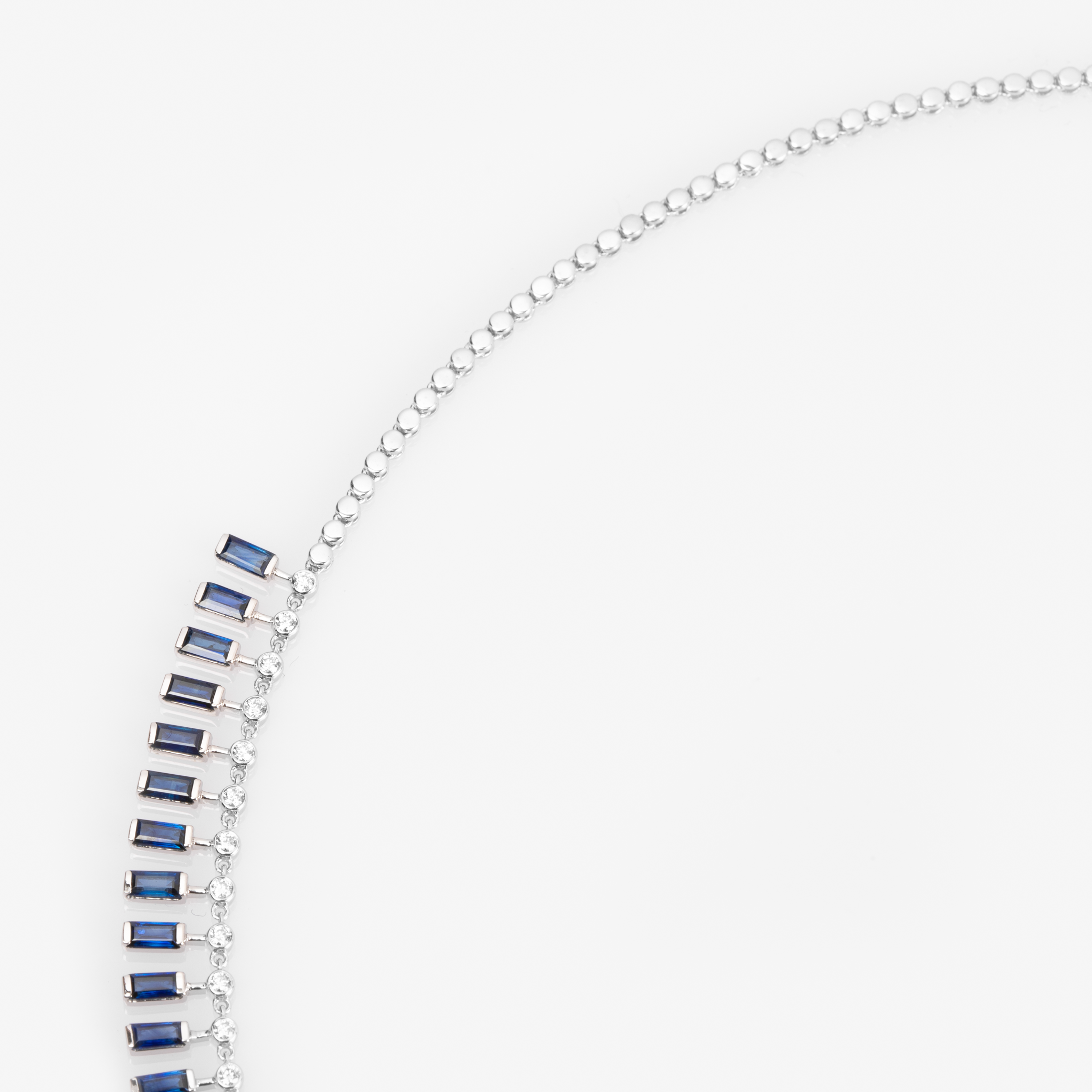 Sapphire Baguette Necklace